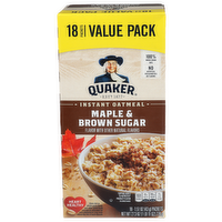 Quaker Maple & Brown Sugar Instant Oatmeal - 1.517 Ounce - 18 Count