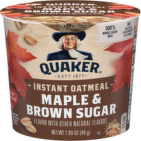 Quaker Instant Oatmeal Maple & Brown Sugar Cup - 1.69 Ounce