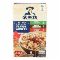 Quaker Apples & Cinnamon Maple & Brown Sugar Cinnamon & Spice Flavor Variety Instant Oatmeal - 1.513 Ounce - 8 Count