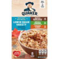Quaker Instant Oatmeal Lower Sugar Variety - 9.3 Ounce