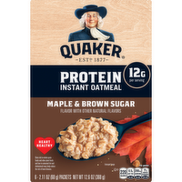 Quaker Protein Instant Oatmeal Maple & Brown Sugar - 12.6 Ounce