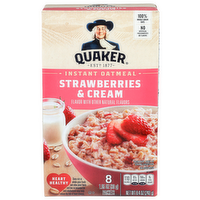Quaker Strawberry & Cream Instant Oatmeal - 1.05 Ounce - 8 Count