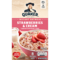 Quaker Instant Oatmeal Strawberries & Cream - 8.4 Ounce - 1 Count