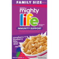 Quaker Mighty Life Multigrain Cereal Immunity Support Strawberry Blueberry Bliss - 22.3 Ounce