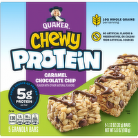 Quaker Caramel Chocolate Chip Chewy Protein Granola Bars - 5.6 Ounce