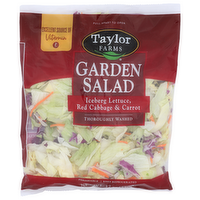 Taylor Farms Iceburg Lettuce, Red Cabbage & Carrot Garden Salad - 12 Ounce