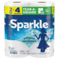 Sparkle Towel Tear-A-Square Paper Towels, 2 Double Rolls - 220 Count