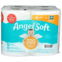 Angel Soft Unscented Bathroom Tissue - 8 Count