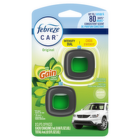 Febreze Car Air Freshener, Odor-Fighting Automotive Vent Clip, Gain Original Scent - 0.13 Ounce