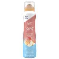 Secret Dry Spray Antiperspirant And Deodorant For Women, White Peach Argan Oil - 4.1 Ounce
