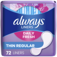 Always Thin Liners - 72 Count