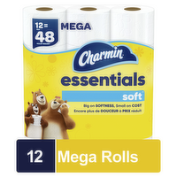 Charmin Soft Essentials Bathroom Tissue - 12 Count