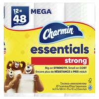 Charmin Essentials Strong Toilet Paper 12 Mega Rolls, 429 Sheets Per Roll - 12 Count