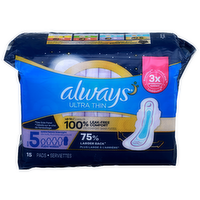 Always Ultra Thin Pads - 15 Count