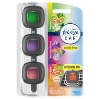 Febreze Car Air Freshener, Odor-Fighting Automotive Vent Clip, Mixed Gain Scent - 0.2 Ounce