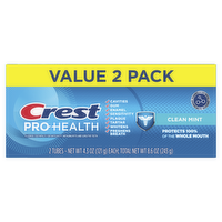 Crest Pro-Health Clean Mint Toothpaste Twin Pack - 8.6 Ounce