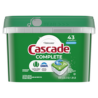 Cascade Complete Dishwasher Pods, Detergent, Dish Tabs Tablets, Fresh - 43 Count