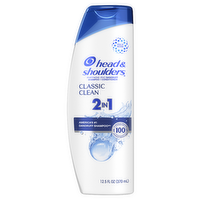 Head & Shoulders And 1 Dandruff Shampoo Conditioner, Anti-Dandruff Treatment, Classic Clean For Daily Use, Paraben Free - 12.5 Ounce