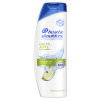 Head & Shoulders And Dandruff Shampoo, Anti-Dandruff Treatment, Green Apple For Daily Use, Paraben Free - 12.5 Ounce