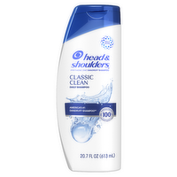 Head & Shoulders And Dandruff Shampoo, Anti-Dandruff Treatment, Classic Clean For Daily Use, Paraben Free - 20.7 Ounce