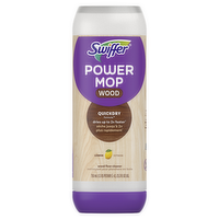 Swiffer Power Mop Wood Refill Solution, Quickdry Hardwood Floor Cleaner, Lemon Scent - 25.3 Ounce