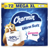 Charmin Ultra Soft Toilet Paper 12 Mega Xl Rolls, 336 Sheets Per Roll - 12 Count