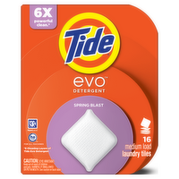 Tide evo Spring Blast Scent Laundry Detergent Tiles - 16 Count