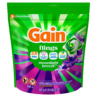 Gain Flings Laundry Detergent Pacs, , Moonlight Breeze Scent - 31 Count