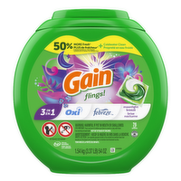 Gain Flings Laundry Detergent Pacs, Moonlight Breeze Scent, 1 He With Oxi Boost And Febreeze - 76 Count