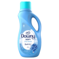 Downy Soft, 1 And Fresh Liquid Fabric Softener, Clean Breeze, 60 Loads, Conditioner Provides Softness Freshness For Fabrics - 44 Ounce