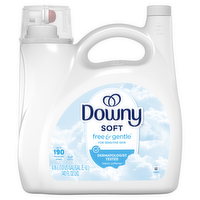 Downy Free & Gentle Liquid Fabric Softener, 190 Loads, Hypoallergenic, Sensitive Skin Friendly Conditioner - 140 Ounce
