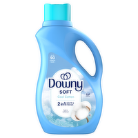 Downy Soft, 1 And Fresh Liquid Fabric Softener, Cool Cotton, 90 Loads, Conditioner Provides Softness Freshness For Fabrics - 66 Ounce