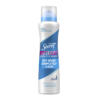 Secret Outlast Dry Spray Antiperspirant And Deodorant For Women, Completely Clean, Each - 4.1 Ounce
