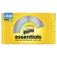 Bounty Essentials Select-A-Size Paper Towels, 4 Double Rolls, White, 108 Sheets Per Roll - 4 Count