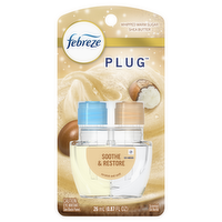 Febreze Plug In Air Freshener, Odor-Fighting Scented Oil Refill, Soothe & Restore Scent, 1 Refills - 0.87 Ounce