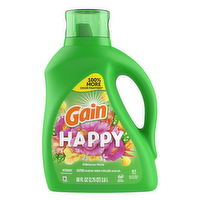 Gain Liquid Laundry Detergent, Happy, Hibiscus Hula, 61 Loads, Soap, He Compatible - 88 Ounce