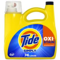 Tide Simply Oxi Boost + Ultra Stain Release, , 74 Loads, Tough On Stains, Whitens, Brightens, Refreshing Breeze Scent - 105 Ounce