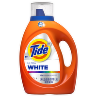 Tide Ultra White Liquid Laundry Detergent, 59 Loads, For Bright Whites And Colours - 84 Ounce
