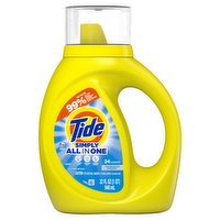 Tide Simply All-In-One Liquid Laundry Detergent, Refreshing Breeze Scent, 24 Loads - 32 Ounce