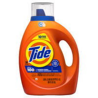 Tide Laundry Detergent Liquid, Original Scent, 74 Loads, Works On 100% Of Common Stains, Soap - 98 Ounce