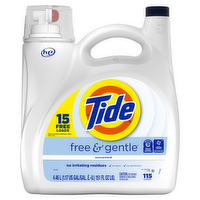 Tide Free & Gentle Liquid Laundry Detergent, 115 Loads, Clean - 151 Ounce