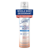 Secret Whole Body Aluminum Free Cooling Spray Deodorant For Women Peach & Vanilla - 3.5 Ounce
