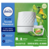 Febreze Plug Scent Booster Starter Kit, Oil Diffuser + 1 Gain Orig - 0.87 Ounce