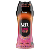 Downy Unstopables Fusions Scent Duos Laundry Booster Beads, Sunset And Citrus Non-Stop Freshness With 1 Dual - 16 Ounce