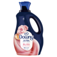 Downy Ultra Soft Plus Fresh Fabric Softener Liquid, Bliss, Sparkling Amber & Rose, 83 Loads, Laundry - 56 Ounce