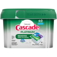 Cascade Platinum Dishwasher Pods, Detergent, Fresh - 40 Count