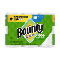 Bounty Paper Towels Select-A-Size White, 6 Double Rolls, 82 Sheets Per Roll - 6 Count