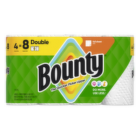 Bounty Paper Towels Full Sheet White, 4 Double Rolls, 50 Sheets Per Roll - 4 Count