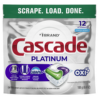 Cascade Platinum Dishwasher Pods, Detergent, Dish Soap, Fresh - 12 Count