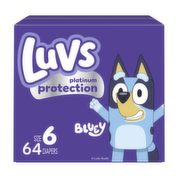 Luvs Platinum Protection Baby Diapers, Size 6 - 64 Count